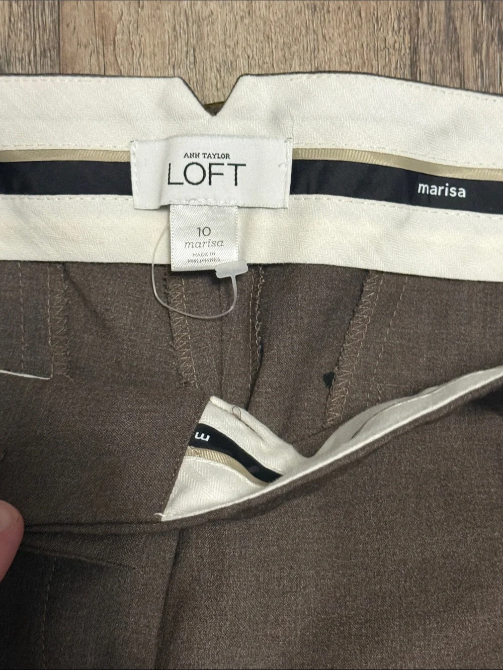 Ann Taylor Loft Marissa Wide Leg Brown Dress Pants Women’s Size 10